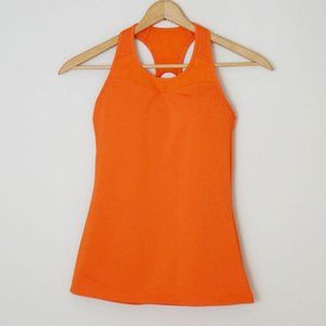 Athleta Orange Athletic Racerback Tank - XS Tall